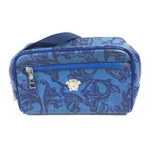 PRADA V300 Sports logo Travel Bags Hand Bags Duffle Bag Nylon blue